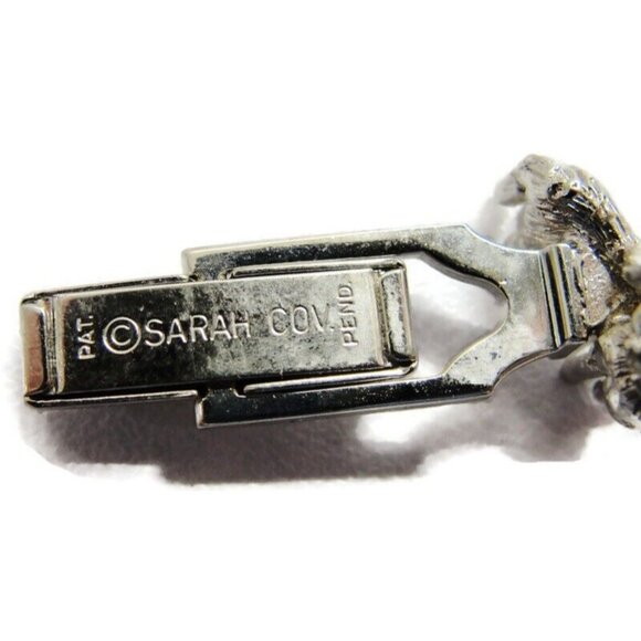 Vintage Sarah Coventry 3D Man & Dog Shepard Boy & Collie Silver Tone Cufflinks - Picture 11 of 11